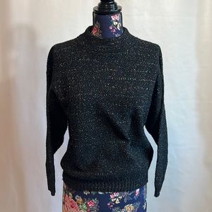 !!3 FOR $25 -- Vintage Y2K/1980s Sparkly Black Sweater